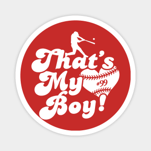 That's My Boy Baseball Mom Baseball Dad Grandparents Favorite Player Magnet